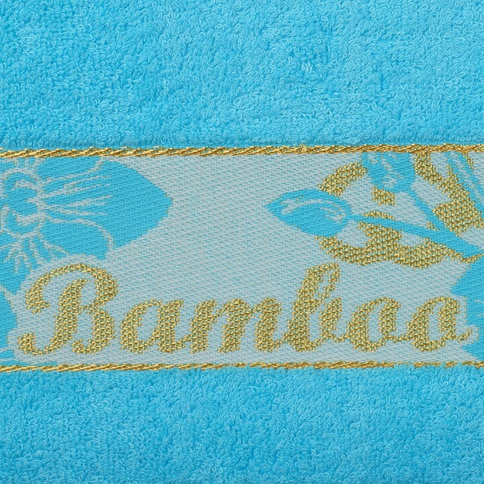 Полотенце махровое "Этель" Bamboo Blossom, бирюзовый 70*140 см бамбук, 450 г/м2