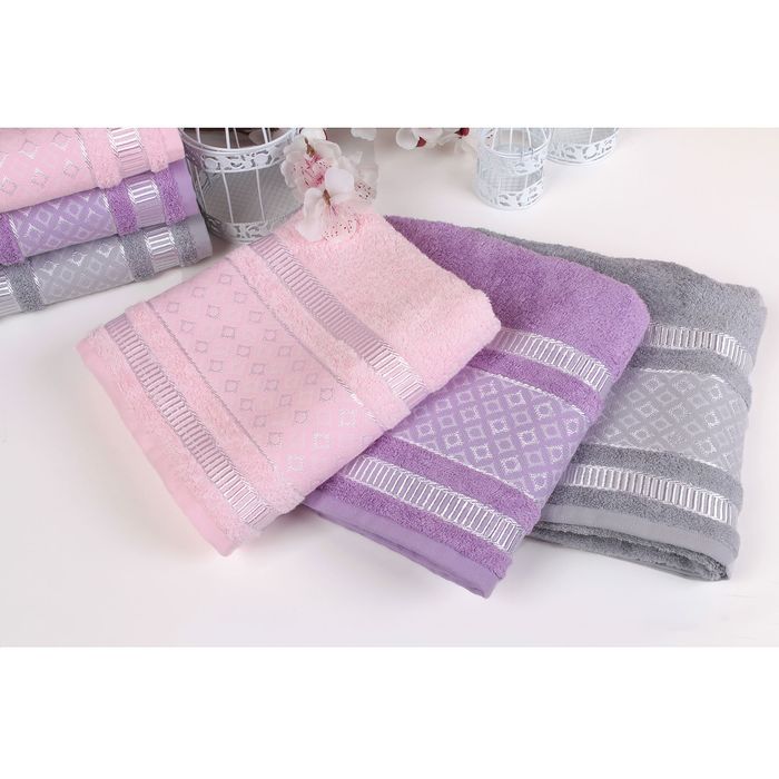 Полотенце махровое "Этель" Bambolina, мятный 70*140 см бамбук, 450 г/м2