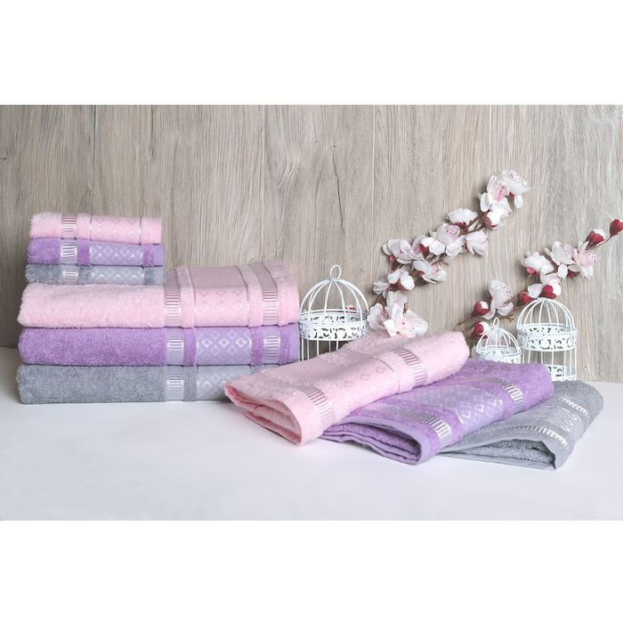 Полотенце махровое "Этель" Bambolina, мятный 70*140 см бамбук, 450 г/м2