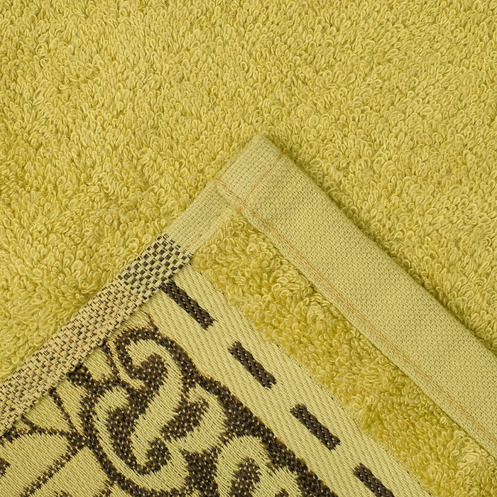 Полотенце махровое "Этель" Flabello, зелёный 70*140 см бамбук, 450 г/м2