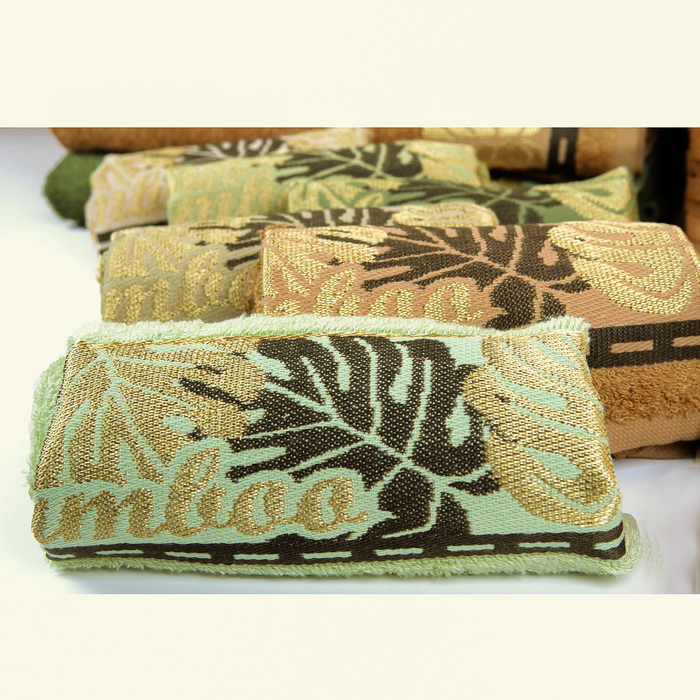 Полотенце махровое "Этель" Flabello, зелёный 70*140 см бамбук, 450 г/м2