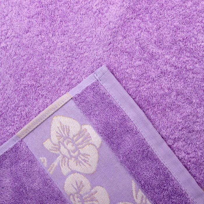 Полотенце махровое "Этель" Bamboo Blossom, сиреневый 70*140 см бамбук, 450 г/м2