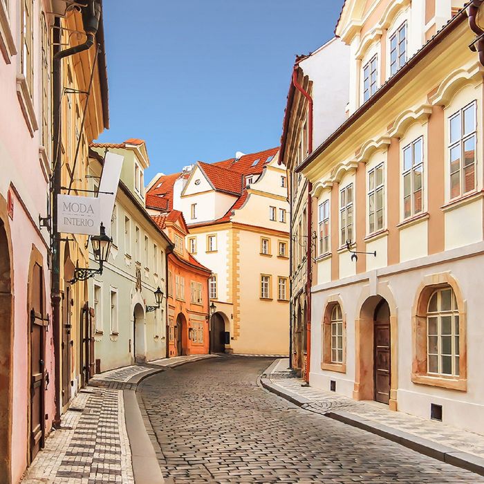 Фотообои "Улица в Миловице" (состоит из 3 частей), 2,7 х 2,7м