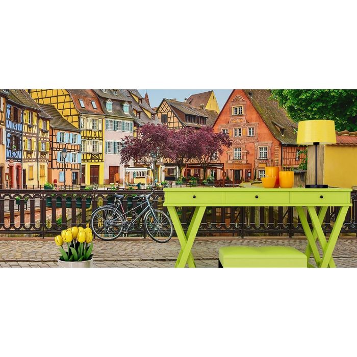 Фотообои "Улица в Эльзасе" (состоит из 3 частей), 2,7 х 2,7м