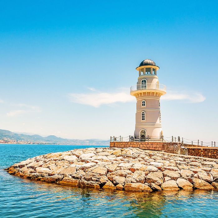 Фотообои "Маяк в Турции" (состоит из 3 частей), 2,7 х 2,7м