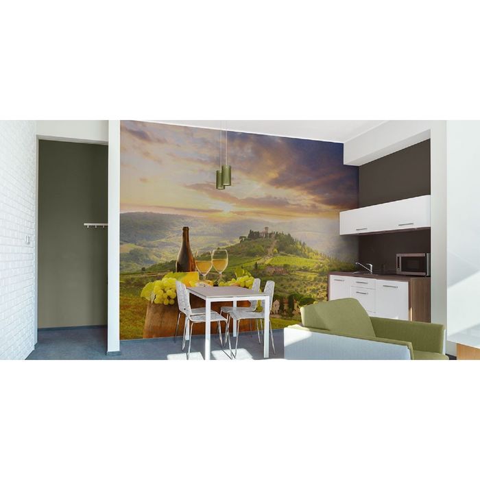 Фотообои "Виноградник в Тоскане" (состоит из 3 частей), 2,7 х 2,7м