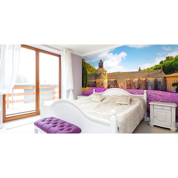 Фотообои "Лаванда в Любероне" (состоит из 3 частей), 2,7 х 2,7м