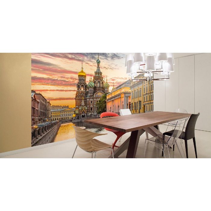 Фотообои "Утро в Петербурге" (состоит из 3 частей), 2,7 х 2,7м