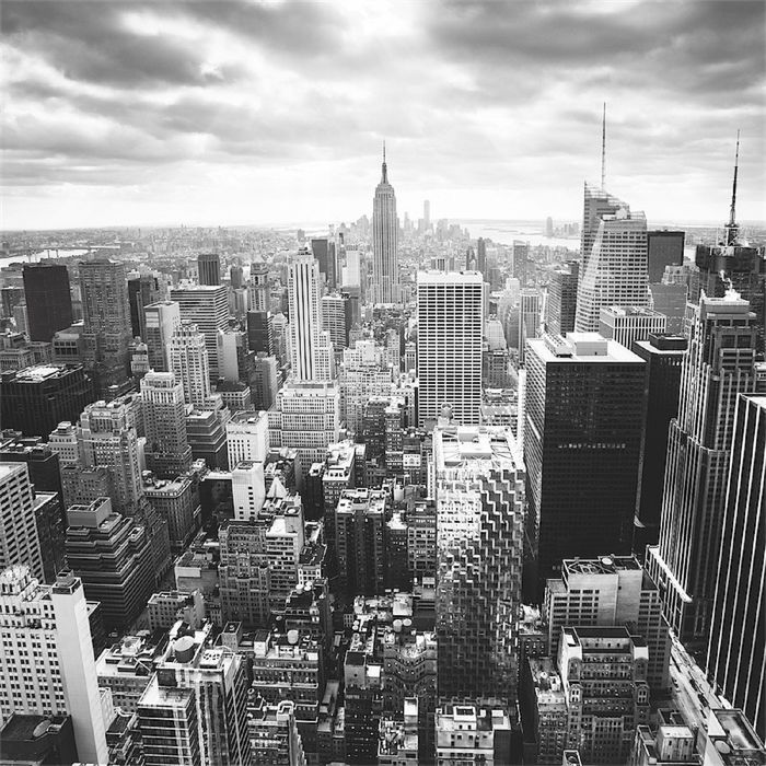 Фотообои "Нью-Йорк с высоты" (состоит из 3 частей), 2,7 х 2,7м