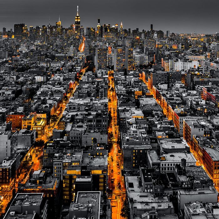 Фотообои "Огни города" (состоит из 3 частей), 2,7 х 2,7м