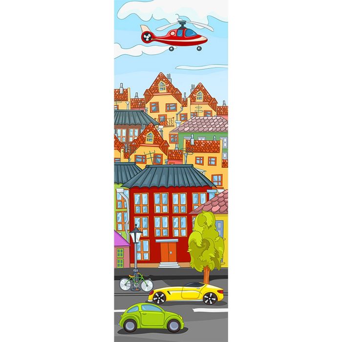 Фотообои "Мультяшный город", 0,9 х 2,7 м