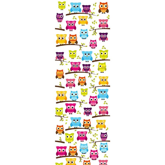 Фотообои "Совы на белом фоне", 0,9 х 2,7 м