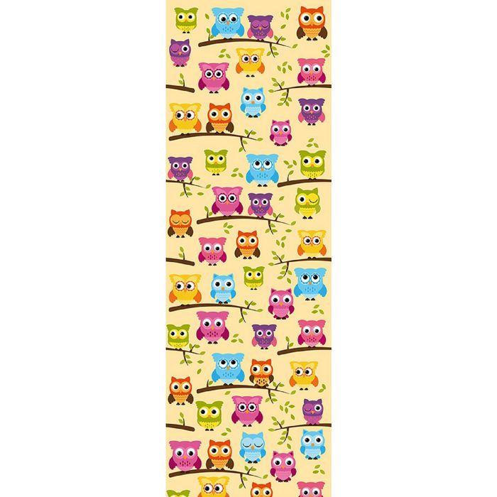Фотообои "Совы на желтом фоне", 0,9 х 2,7 м
