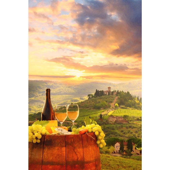 Фотообои "Виноградник в Тоскане" (состоит из 2 частей), 1,8 х 2,7 м