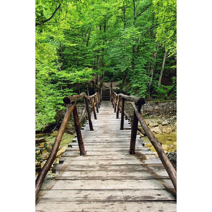 Фотообои "Деревянный мост" (состоит из 2 частей), 1,8 х 2,7 м