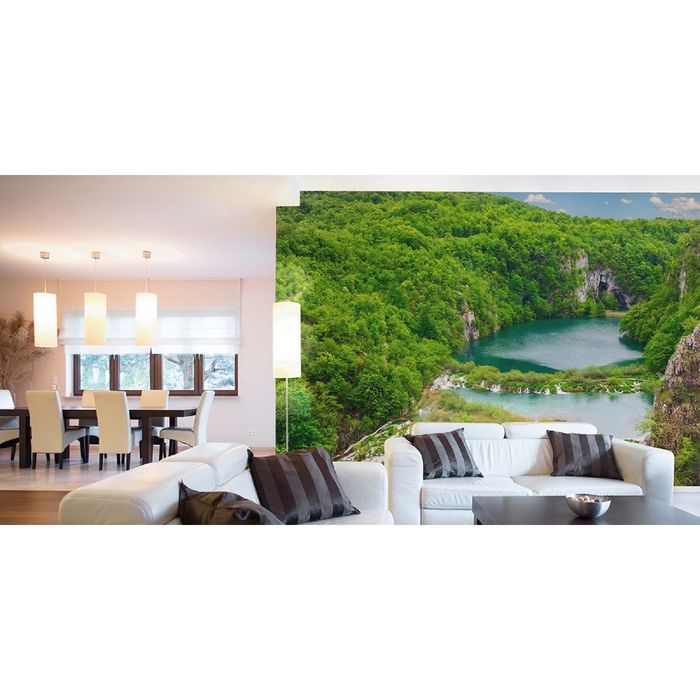 Фотообои "Плитвицкие озера" (состоит из 3 частей), 2,7 х 2,7м