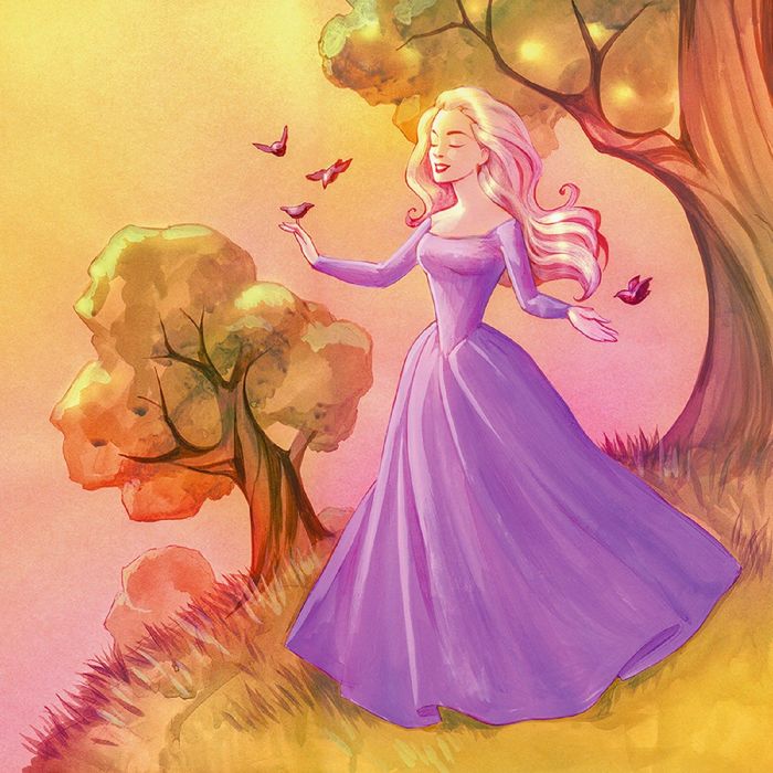 Фотообои "Принцесса" (состоит из 3 частей), 2,7 х 2,7м