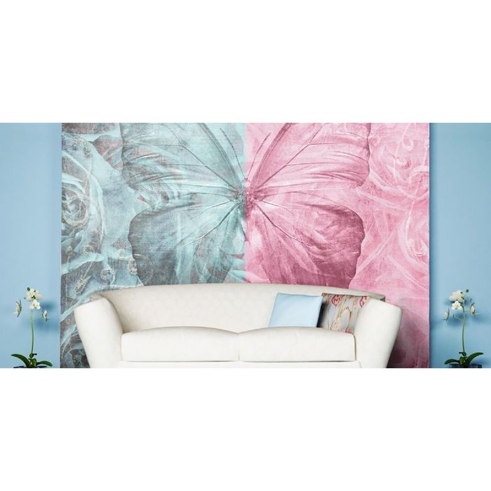 Фотообои "Бабочка и розы" (состоит из 3 частей), 2,7 х 2,7м