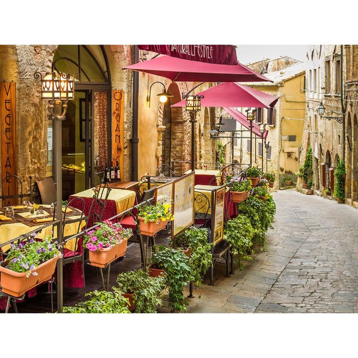 Фотообои "Итальянское кафе" (состоит из 4 частей), 3,6х2,7 м