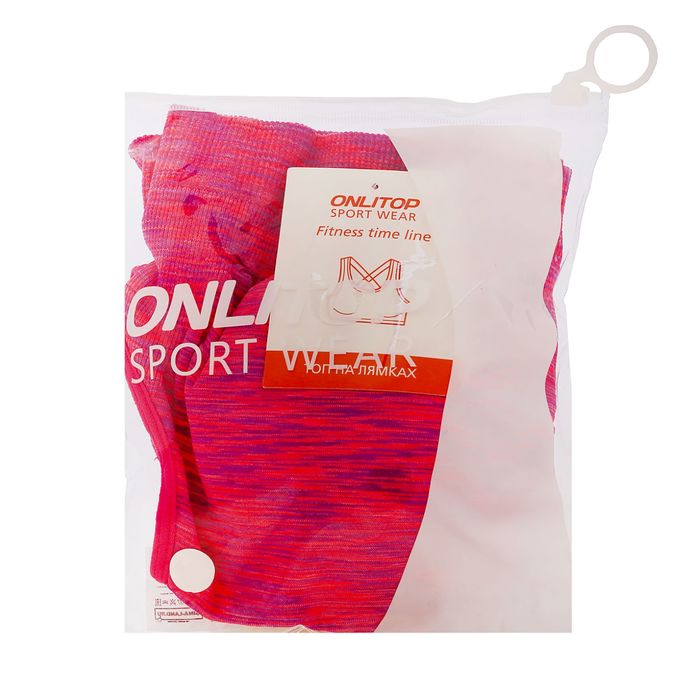 Спортивный топ ONLITOP Fitness time, размер 46-48, цвет фуксия