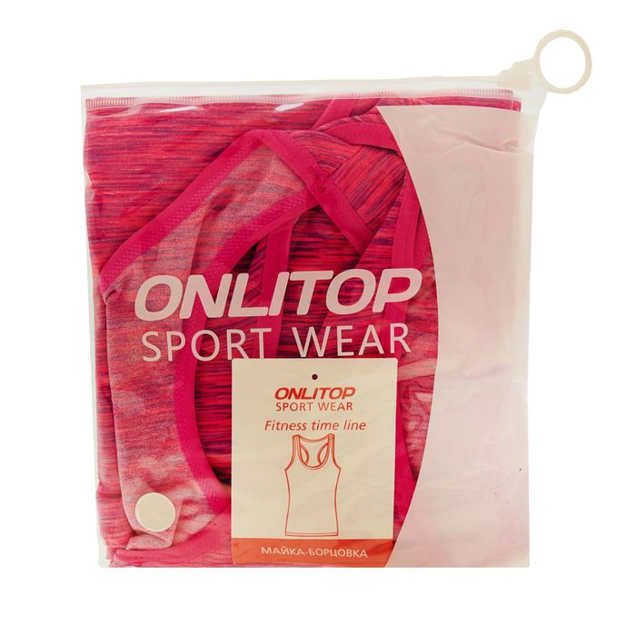 Спортивная майка ONLITOP Fitness time, размер 46-48, цвет фуксия