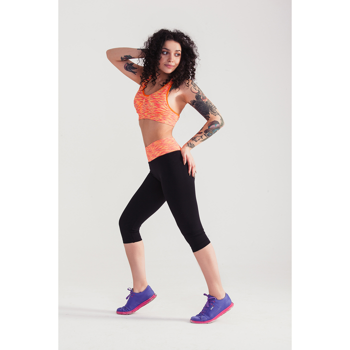 Спортивные бриджи ONLITOP Fitness time, размер 46-48, цвет коралловый