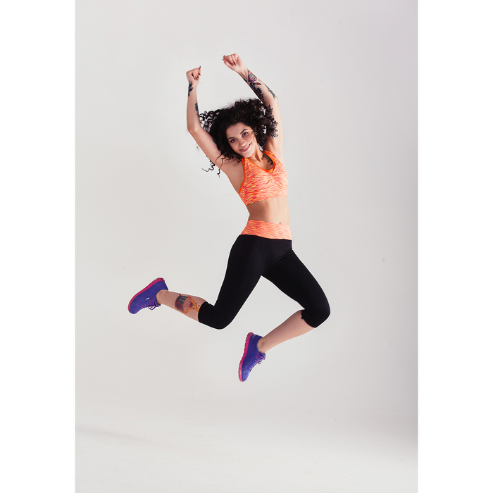 Спортивные бриджи ONLITOP Fitness time, размер 46-48, цвет коралловый