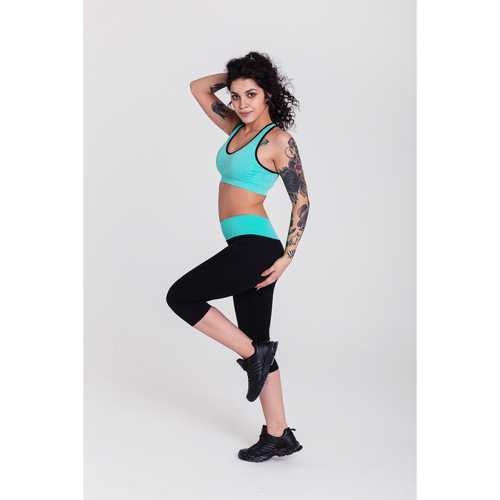 Спортивные бриджи ONLITOP Balance, размер 42-44, цвет голубой