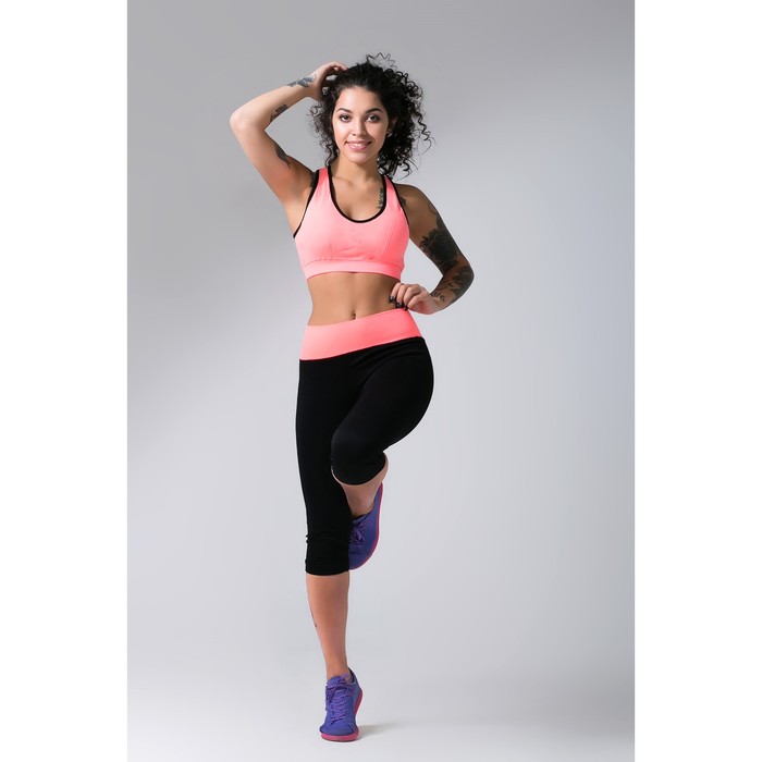 Спортивные бриджи ONLITOP Balance, размер 42-44, цвет коралловый