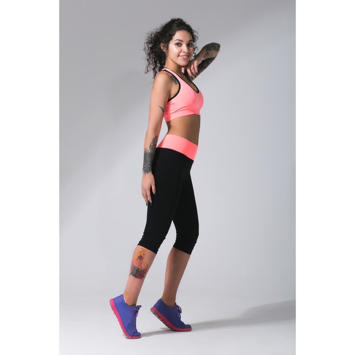 Спортивные бриджи ONLITOP Balance, размер 42-44, цвет коралловый