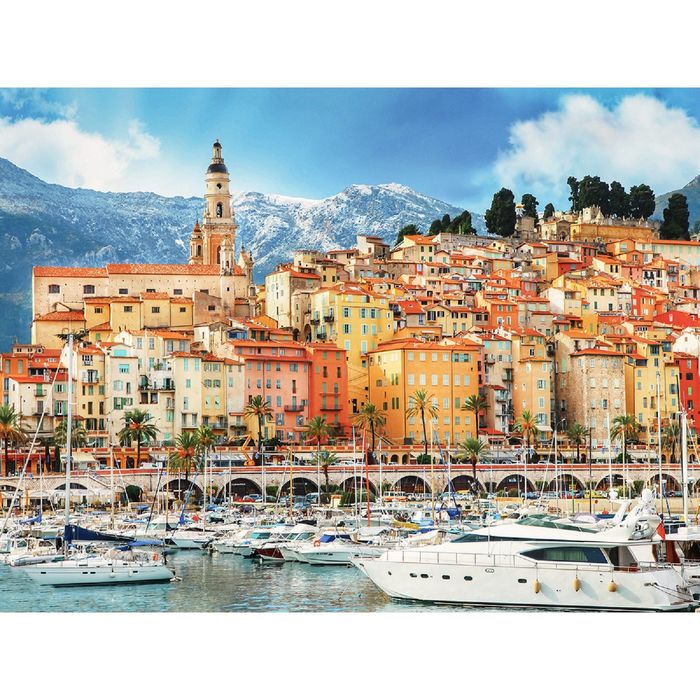 Фотообои "Порт де Ментон" (состоит из 4 частей), 3,6х2,7 м