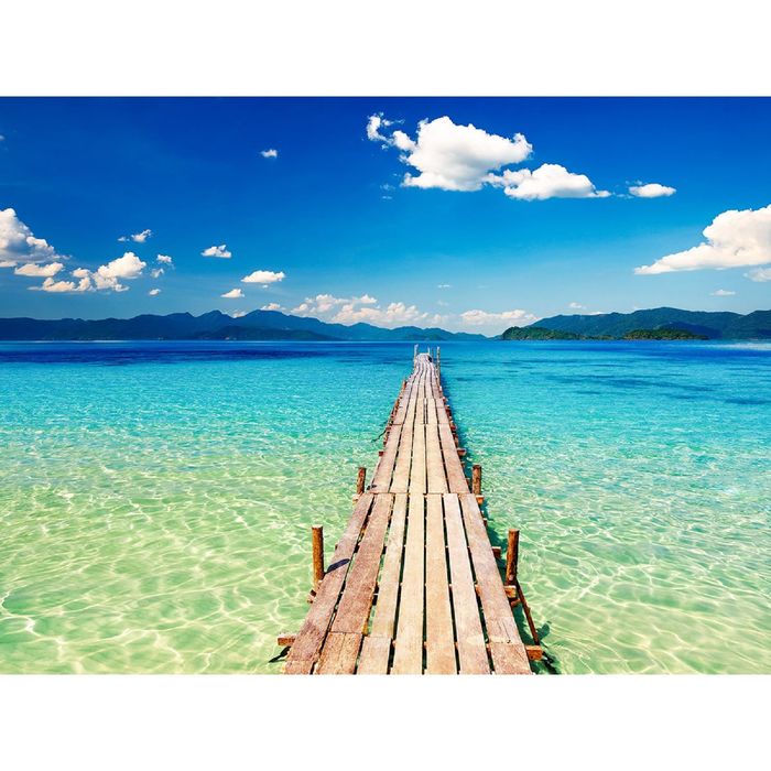 Фотообои "Деревянный пирс" (состоит из 4 частей), 3,6х2,7 м
