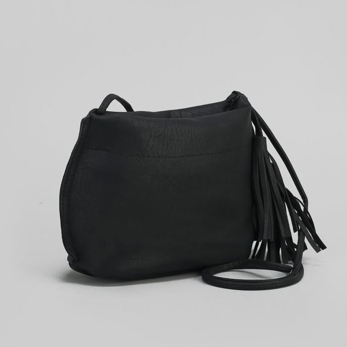 Сумка женская на молнии "Берта", 1 отдел, длинный ремень, чёрная