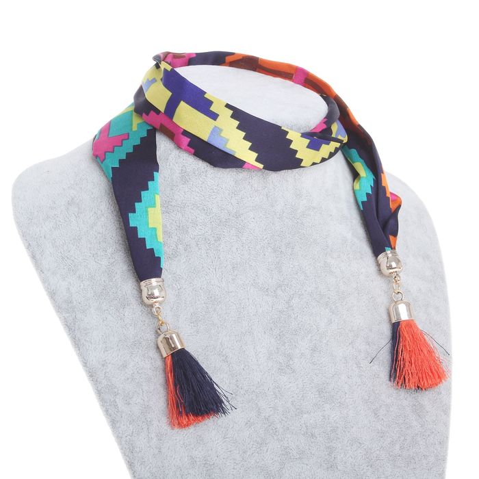 Бусы-шарф кисти, цвет МИКС, 85см