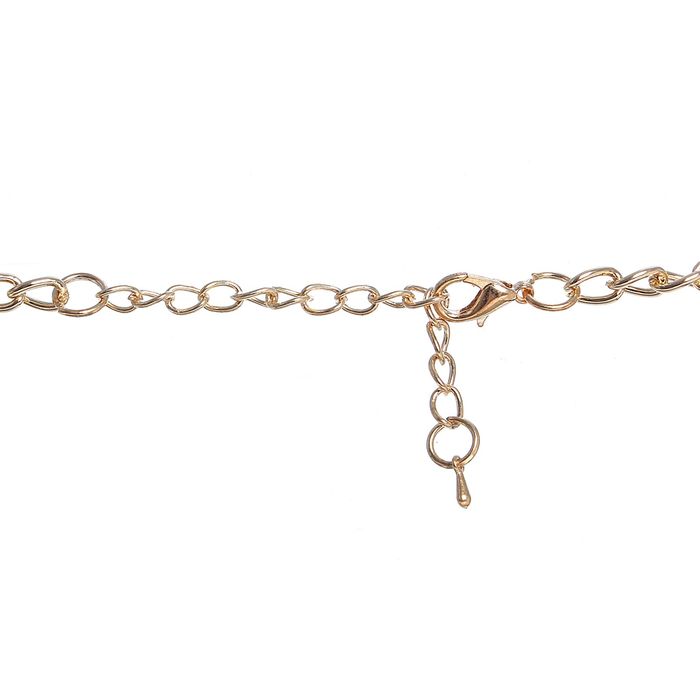 Колье "Цветочное настроение" георгины малые, цвет розовый в золоте