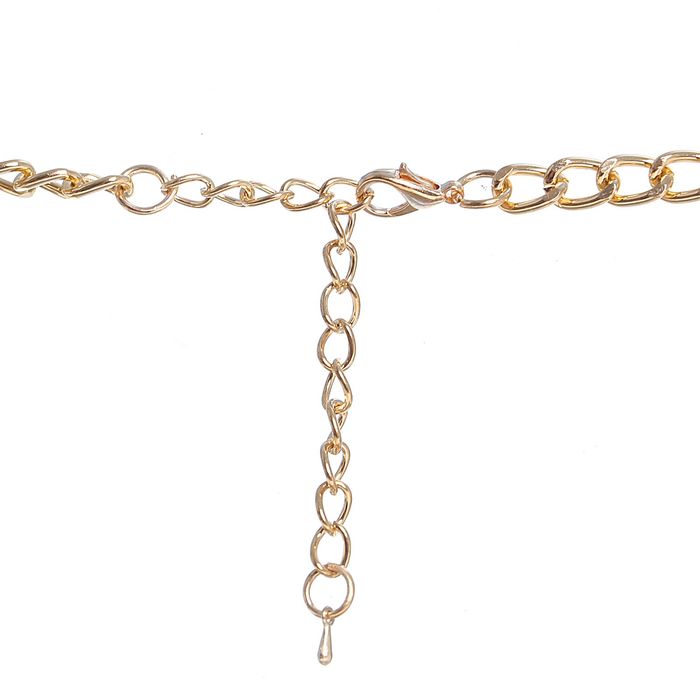 Колье "Цветочное настроение" георгины пышные, цвет зеленый