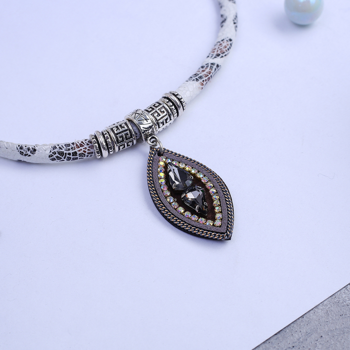 Кулон на декоративной основе "Роскошь" эллипс, цвет серый