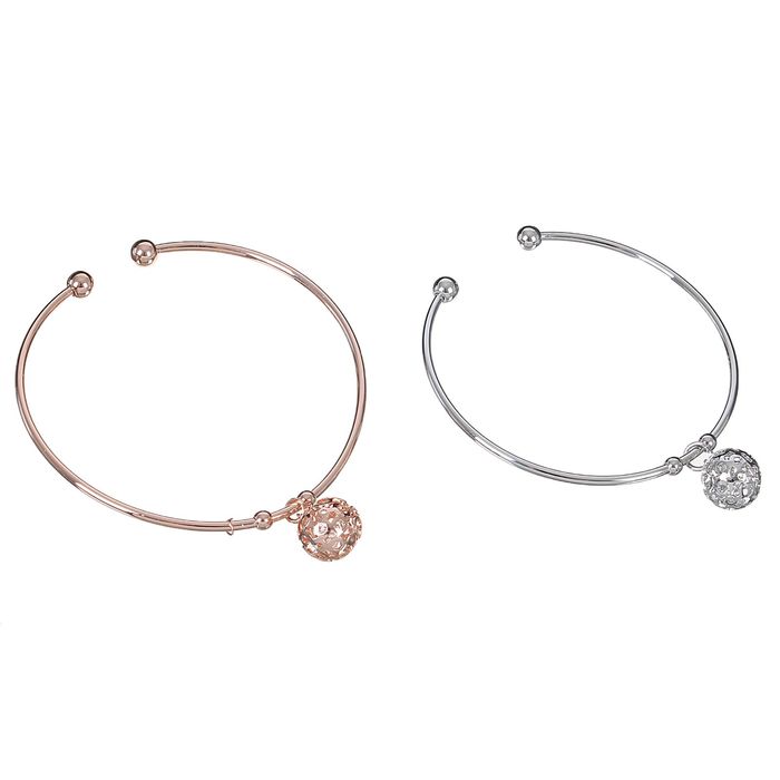 Браслет со стразами "Лёгкий стиль" ажурная бусина, цвет МИКС