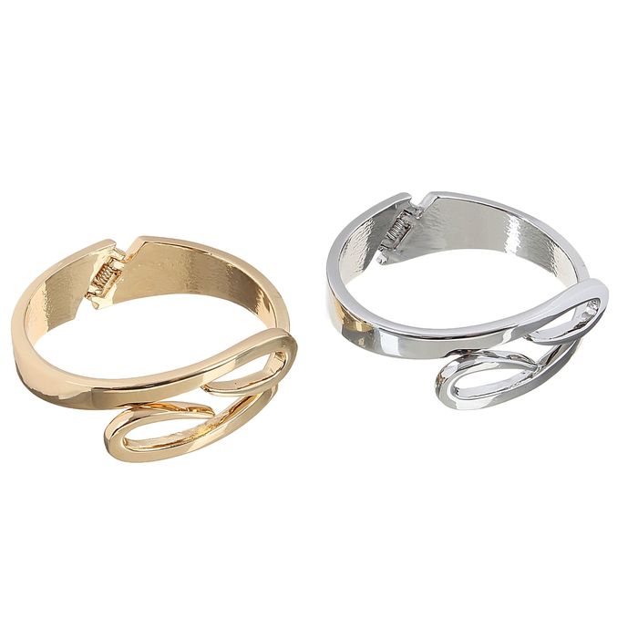 Браслет металл "Каркас" завиток, цвет МИКС