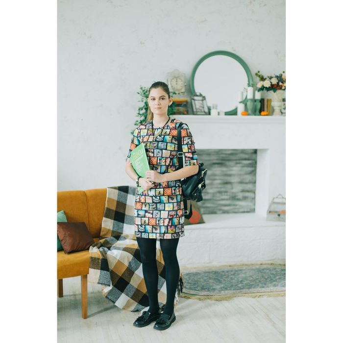 Кулон "Перо" квартет, цвет чернёного золота, 50см