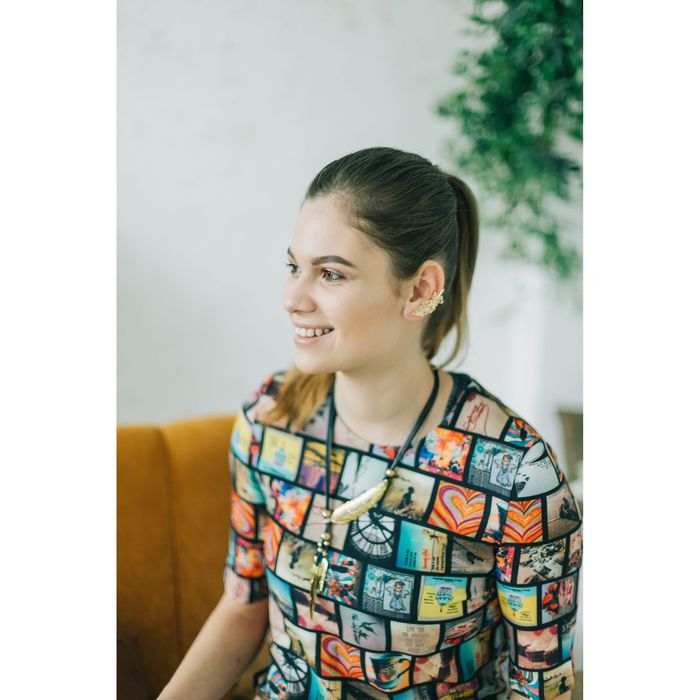 Кулон "Перо" квартет, цвет чернёного золота, 50см