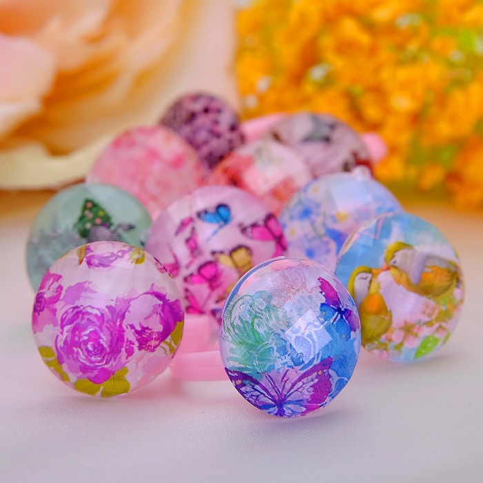 Кольцо детское "Выбражулька" круг, цвет МИКС