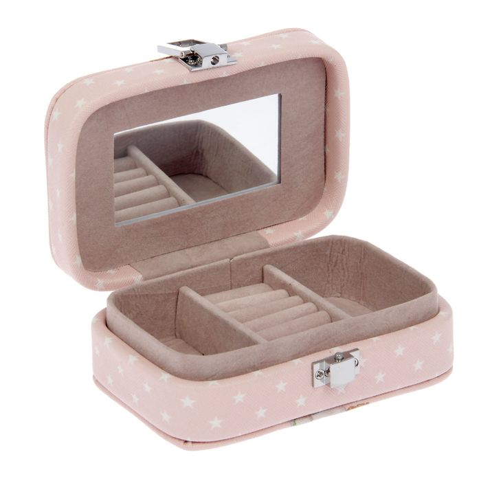 Шкатулка для украшений "Девушка на розовом фоне"