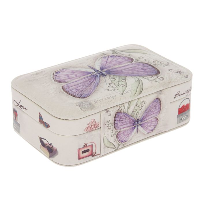 Шкатулка для украшений "Бабочка сиреневая"