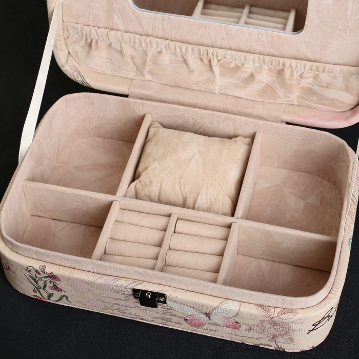 Шкатулка для украшений "Бабочка на розовом"