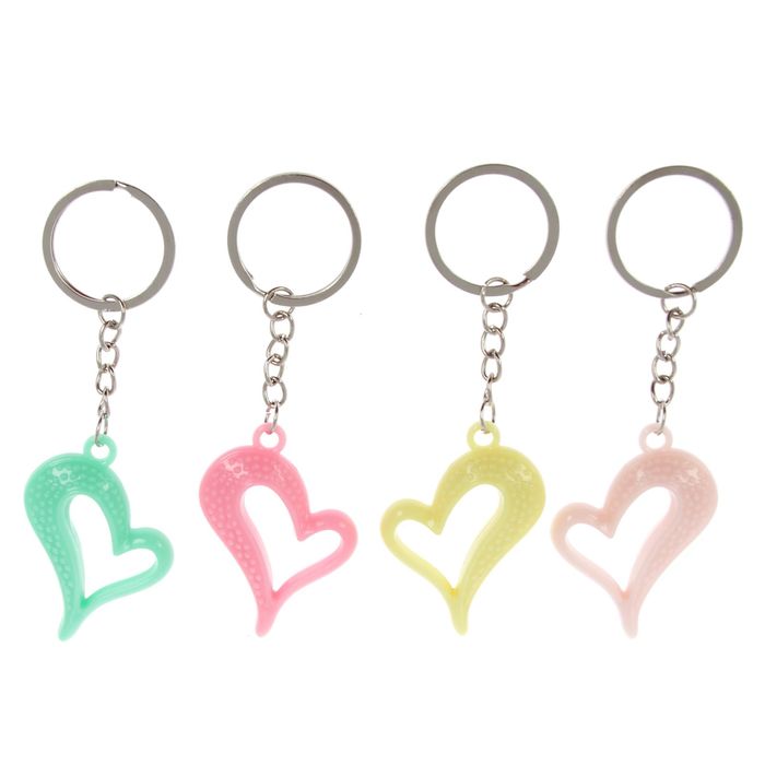 Брелок "Изогнутое сердце", МИКС