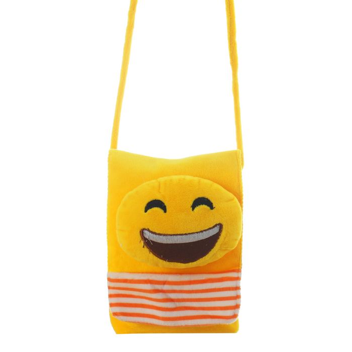 Мягкая сумочка "Смайлик" в полосочку, виды МИКС