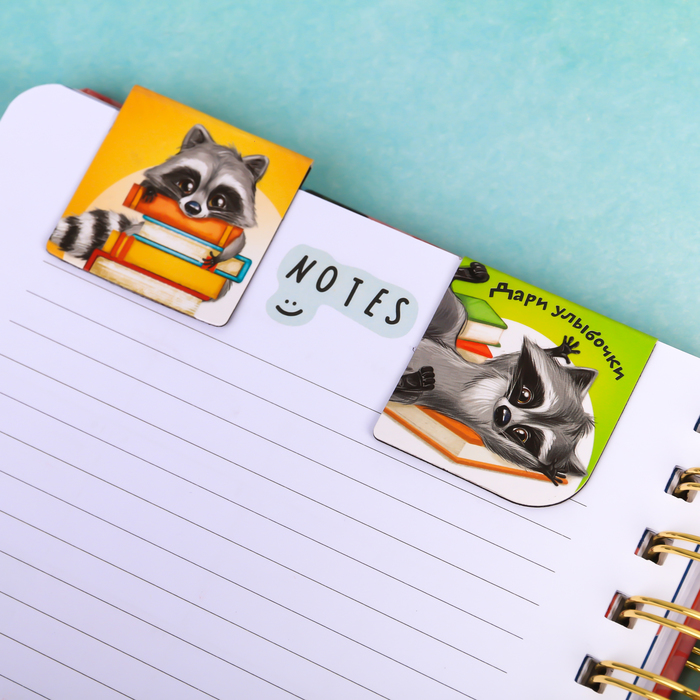 Магнитные закладки для книг в открытке "Собирай впечатления", 4 шт