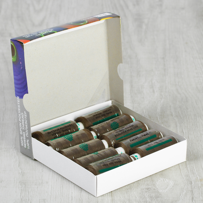 Нитки 40/2, 365м, №265, цвет хаки