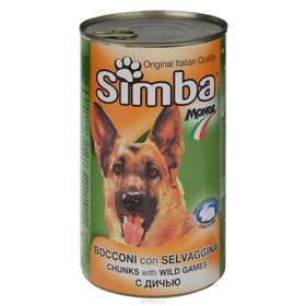 

Влажный корм Simba Dog для собак, кусочки дичи, ж/б, 1230 г